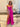 Crystal Bows Bodice Mermaid Prom Dress With Slit - Hot Pink