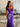 Crystal Bows Bodice Mermaid Prom Dress With Slit - Purple