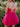 Deep V-Neck Tulle Ruffle Mini Ball Gown Prom Dress - Hot Pink