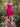 Deep V-Neck Tulle Ruffle Mini Ball Gown Prom Dress - Hot Pink