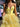 Boned Bodice Tiered Ball Gown Prom Dress Long With Bows - Yellow