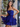 Square Pleated Mini Ball Gown Prom Dress With Ruffle - Royal Blue