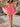 Hot Fix Ruffle Sheer Bodice Mini Ball Gown Prom Dress - Hot Pink