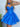 Hand Made Flower Boned Strapless Mini Ball Gown Prom Dress - Royal Blue