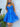 Hand Made Flower Boned Strapless Mini Ball Gown Prom Dress - Royal Blue