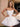 Hand Beading Boned Mini Ball Gown Prom Dress With Bow - White