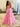 3D Flower Cut Out Sparkly Tiered Ball Gown Prom Dress - Pink