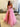 3D Flower Cut Out Sparkly Tiered Ball Gown Prom Dress - Pink