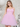 Floral Embroidery Layered Illusion Boned Mini Ball Gown Prom Dress - Pink