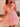 3D Rose Short Sleeves Mini Ball Gown Prom Dress With Bow - Blush Pink