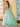 Luxury Beaded Dubai One Shoulder Evening Dress With Waist Drop - Mint Green