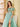 Luxury Beaded Dubai One Shoulder Evening Dress With Waist Drop - Mint Green