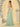 Plants Pattern Pleated Bust Chiffon Sheath Bridesmaid Dress With Spilt - Sage Green