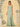 Plants Pattern Pleated Bust Chiffon Sheath Bridesmaid Dress With Spilt - Sage Green