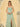 Plants Pattern Pleated Bust Chiffon Sheath Bridesmaid Dress With Spilt - Sage Green