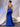 Beaded V-Neck Mermaid Prom Dress Long With Slit - Royal Blue