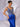 Beaded V-Neck Mermaid Prom Dress Long With Slit - Royal Blue
