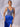 Beaded V-Neck Mermaid Prom Dress Long With Slit - Royal Blue