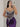 Luxury Crystal Dubai Sheer Bodice Mermaid Evening Dress - Purple