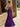 Luxury Crystal Dubai Sheer Bodice Mermaid Evening Dress - Purple