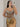 Luxury Crystal Dubai Sheer Bodice Mermaid Evening Dress - Gold