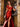 One Shoulder Sheer Bodice Luxury Crystal Mermaid Prom Dress - Red