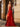 One Shoulder Sheer Bodice Luxury Crystal Mermaid Prom Dress - Red