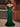 Off Shoulder Beading Illusion Mermaid Long Prom Dress - Emerald Green