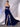 Sheer Bead Bodice Satin Strapless Mermaid Evening Dress With Split - Royal Blue