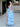 Satin Bow Waist Sparkly Lace Strapless Ruffle Tiered Prom Dress - Blue
