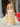 Satin Bow Waist Sparkly Lace Strapless Ruffle Tiered Prom Dress - Champagne