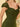 Cap Sleeves Sweetheart Twist Chiffon Bridesmaid Dress - Sage Green