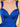V-Neck Acetate Satin Bodice Draped Bridesmaid Dress With Split - Royal Blue