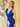 Deep V-Neck Bow Acetate Satin Bridesmaid Dress With Drop Train - Royal Blue