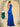 Deep V-Neck Bow Acetate Satin Bridesmaid Dress With Drop Train - Royal Blue