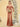 Off Shoulder Bow Bodice Acetate Satin Bridesmaid Dress With Split - Burnt Orange