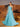 One Shoulder Beaded Pleats Long A-Line Prom Dress With Tulle - Baby Blue