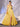 Asymmetrical Sparkly Lace Prom Dress Long - Yellow