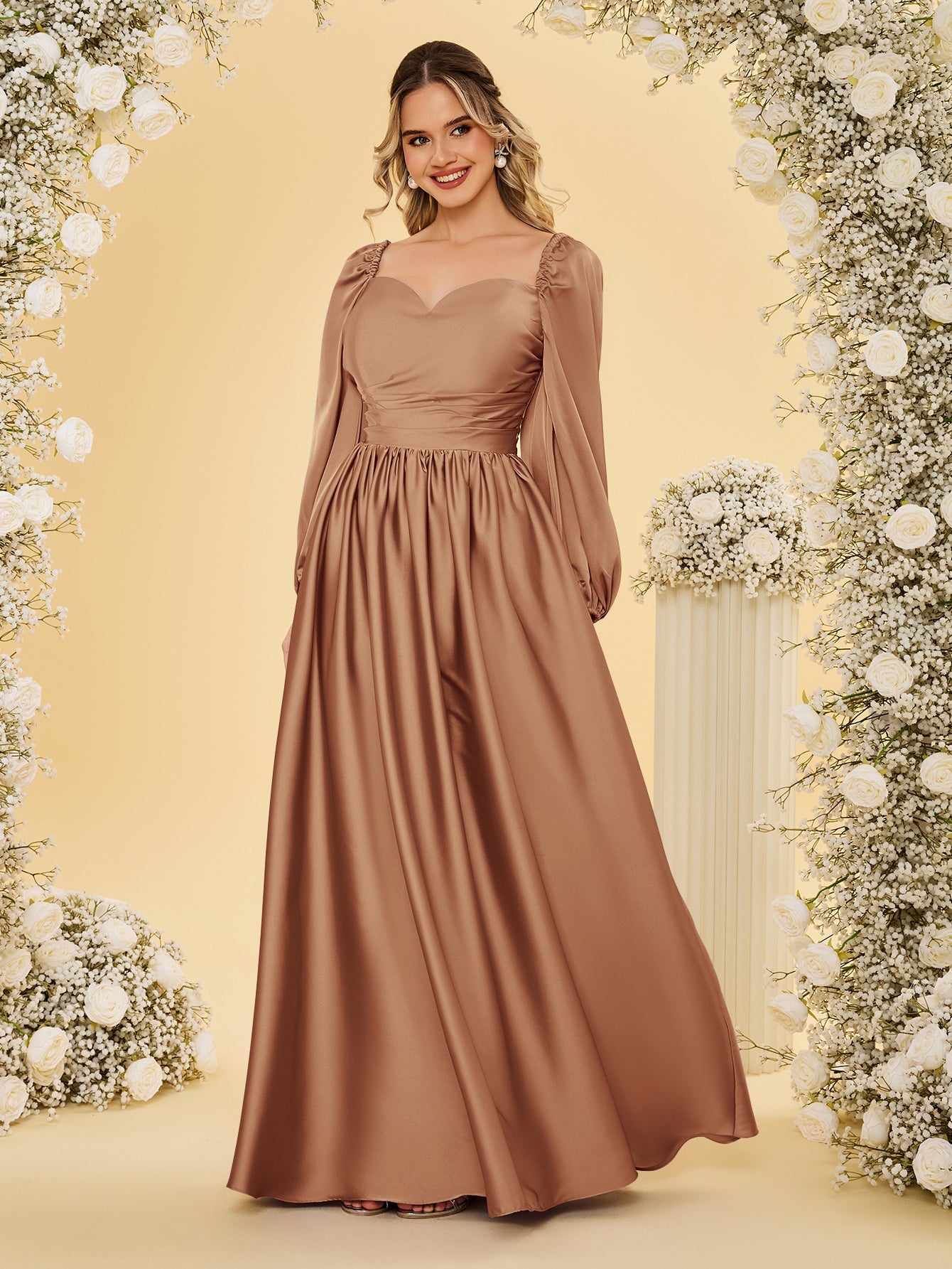 burnt orange and gold bridesmaid dresses Orange Bridesmaid Dresses BABARONI