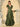V-Neck Acetate Satin Bridesmaid Dress With Ruffle Hem - Burnt Orange