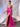 Hand Beading Boned Illusion Bodice Waist Drop Mermaid Prom Dress - Hot Pink