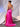 Hand Beading Boned Illusion Bodice Waist Drop Mermaid Prom Dress - Hot Pink