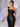 One Shoulder Lace Long Prom Dress With Drop Train - Black