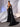 One Shoulder Lace Long Prom Dress With Drop Train - Black