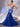 Sexy Deep V-Neck Sheer Embroidery Mermaid Prom Dress - Royal Blue