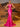 Halter Cut Front Lace Embroidery Mermaid Satin Prom Dress - Hot Pink