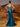 Sparkly Deep V-Neck Prom Dress Long With Split - Peacock Blue