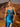 Sparkly Deep V-Neck Prom Dress Long With Split - Peacock Blue