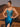 Sparkly Deep V-Neck Prom Dress Long With Split - Peacock Blue