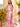 Bodice Printing Spaghetti Strap Sexy Mermaid Prom Dress - Pink